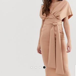 Asos Tall Fallen Shoulder Dress